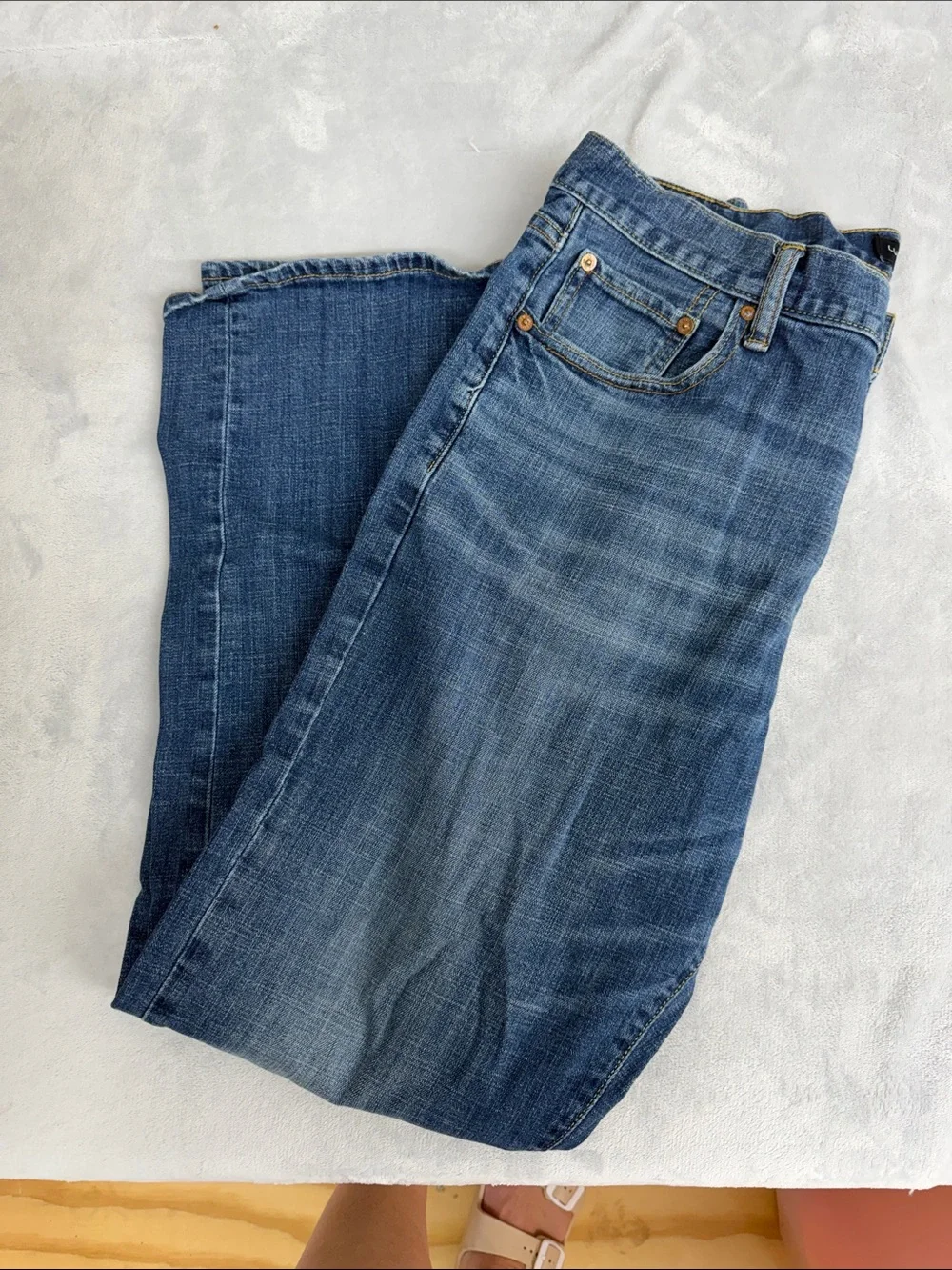 Lucky Brand Dark Blue Relaxed Straight Denim Jeans